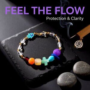 Rainbow of Semi-Precious Stones - Unique Chakra Bracelet - Your Signature Style!